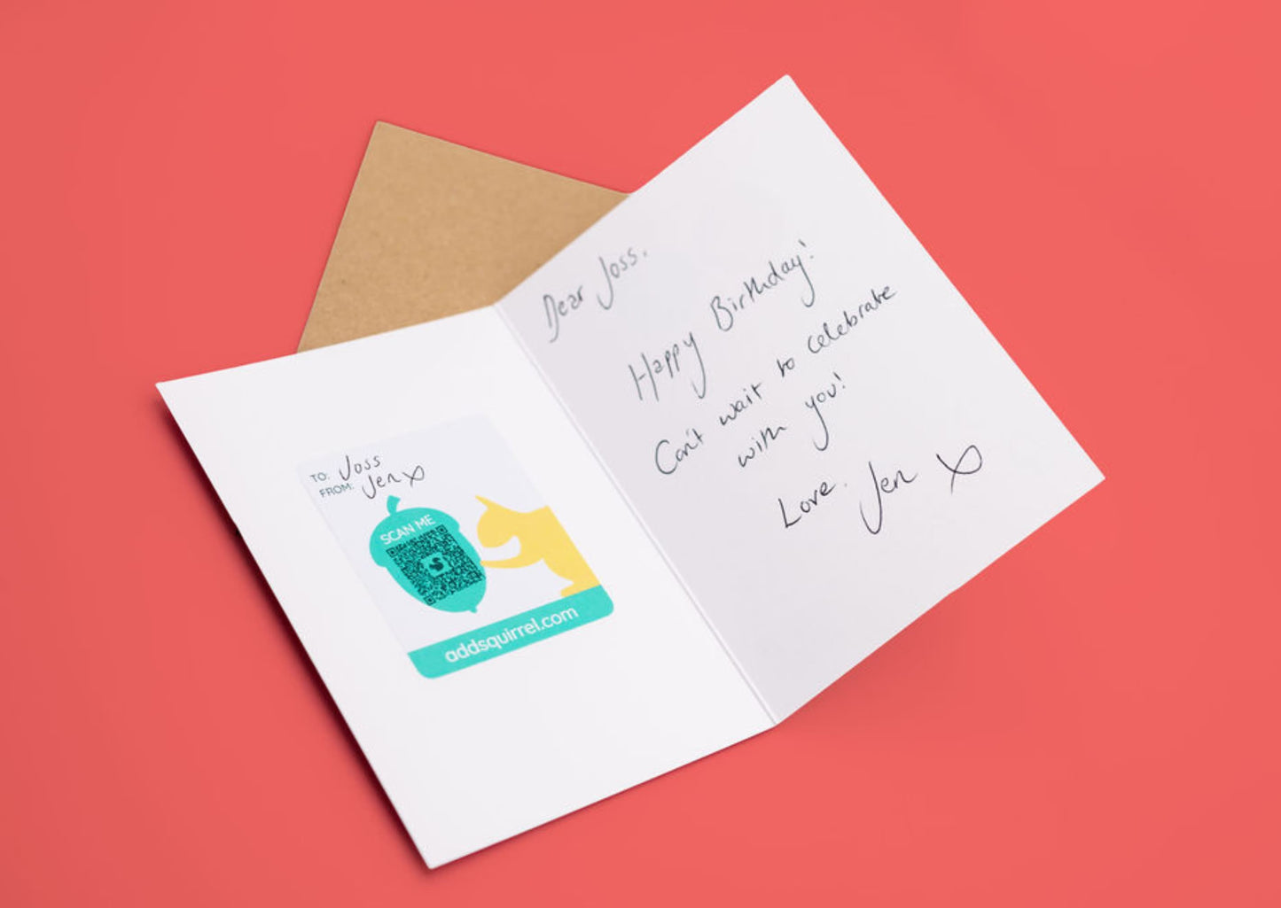 10 pack of addSQUIRREL QR smart stickers