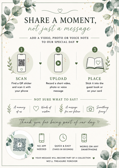 Eucalyptus Bliss Medium Wedding Bundle - 96 Stickers
