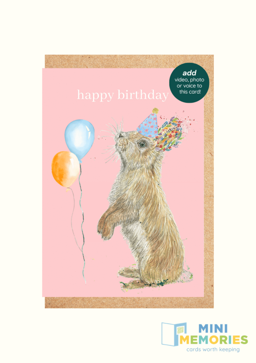 Birthday Bunny QR Card