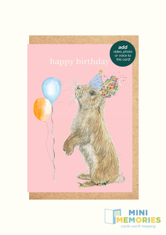 Birthday Bunny QR Card