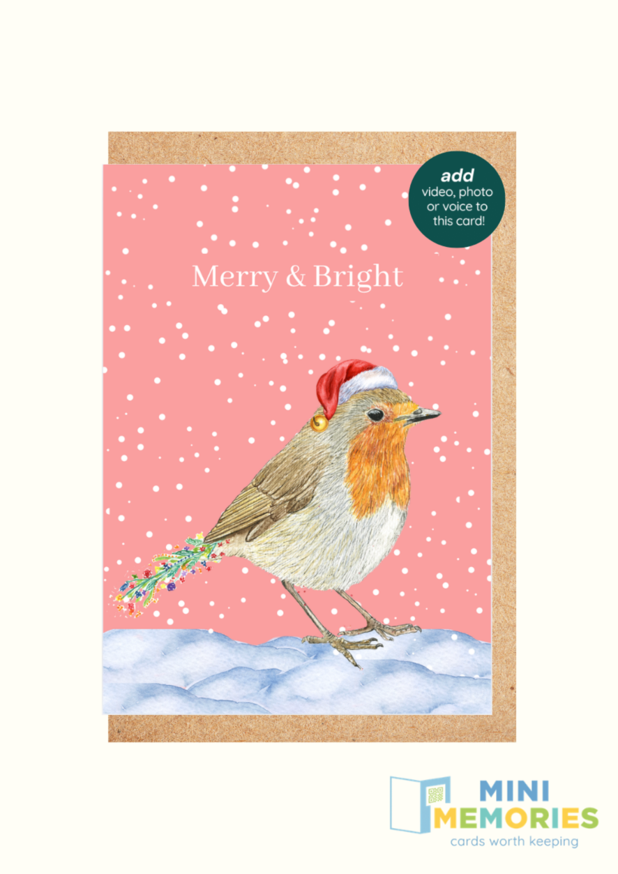 Christmas Robin QR Card