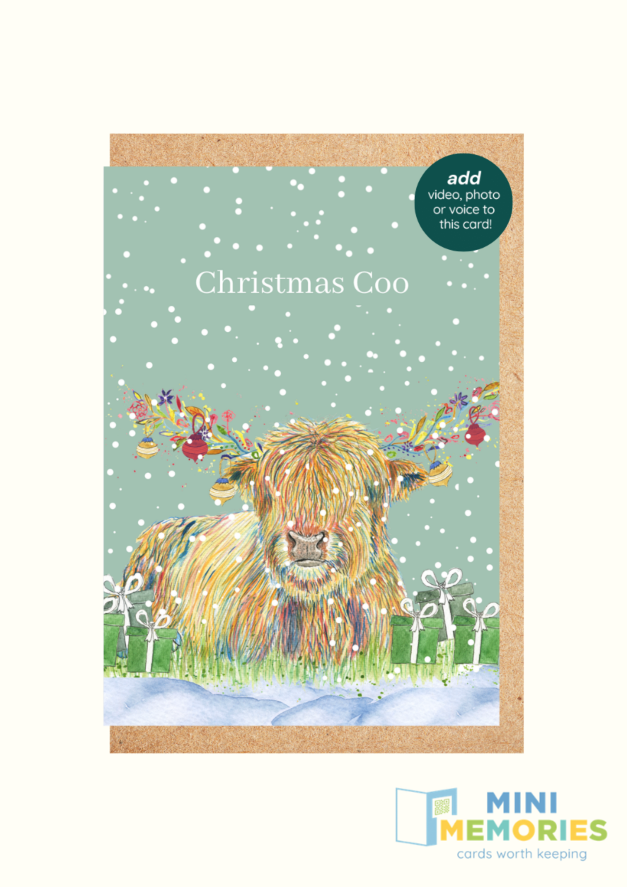 Christmas Highland QR Card