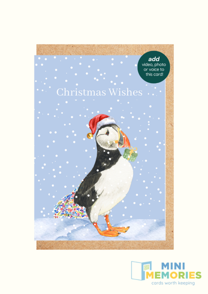 Christmas Puffin QR Card