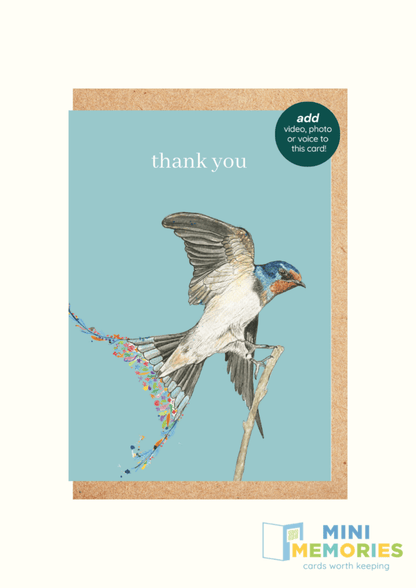 Thank you Swallow QR Card