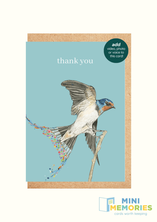 Thank you Swallow QR Card