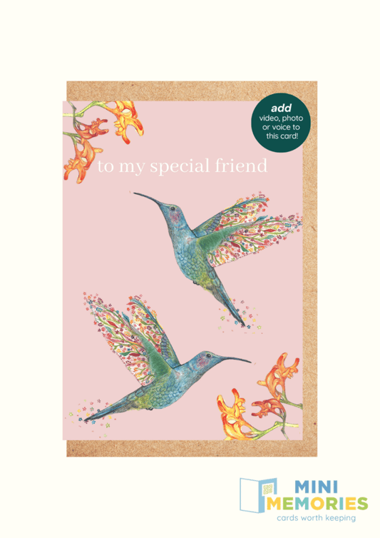 To my Special Friend Hummingbird QR Card