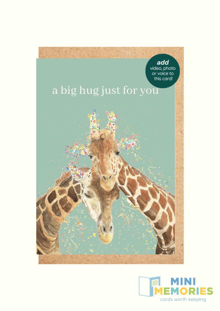 Big Hug Giraffes QR Card