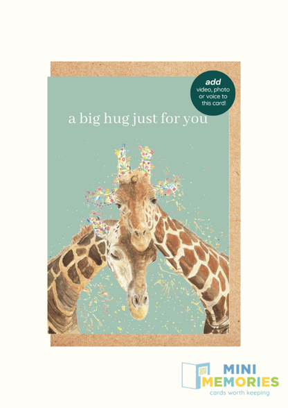 Big Hug Giraffes QR Card