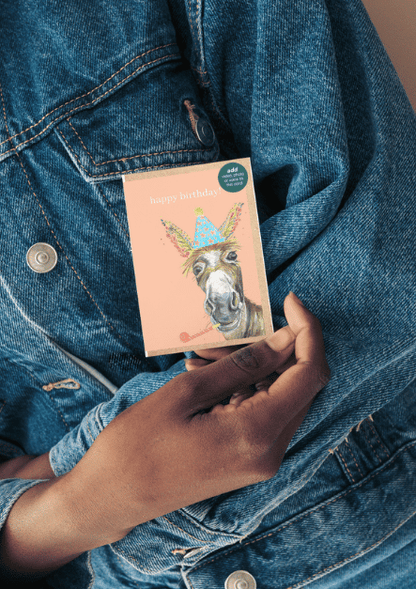 Birthday Donkey QR Card