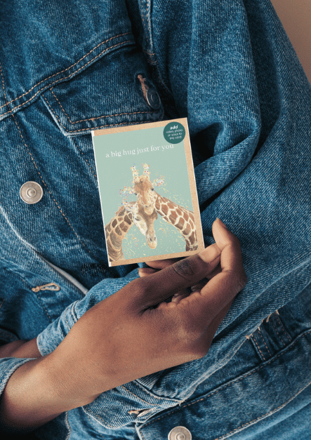 Big Hug Giraffes QR Card