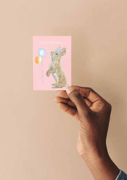 Birthday Bunny QR Card