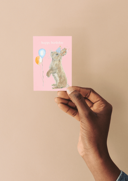 Birthday Bunny QR Card