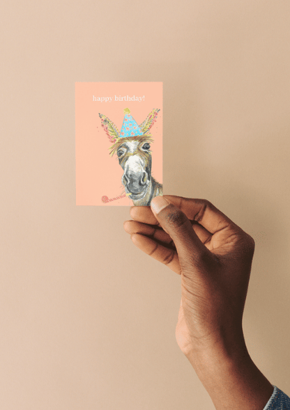 Birthday Donkey QR Card