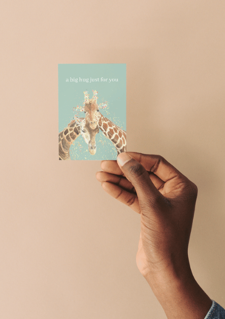 Big Hug Giraffes QR Card