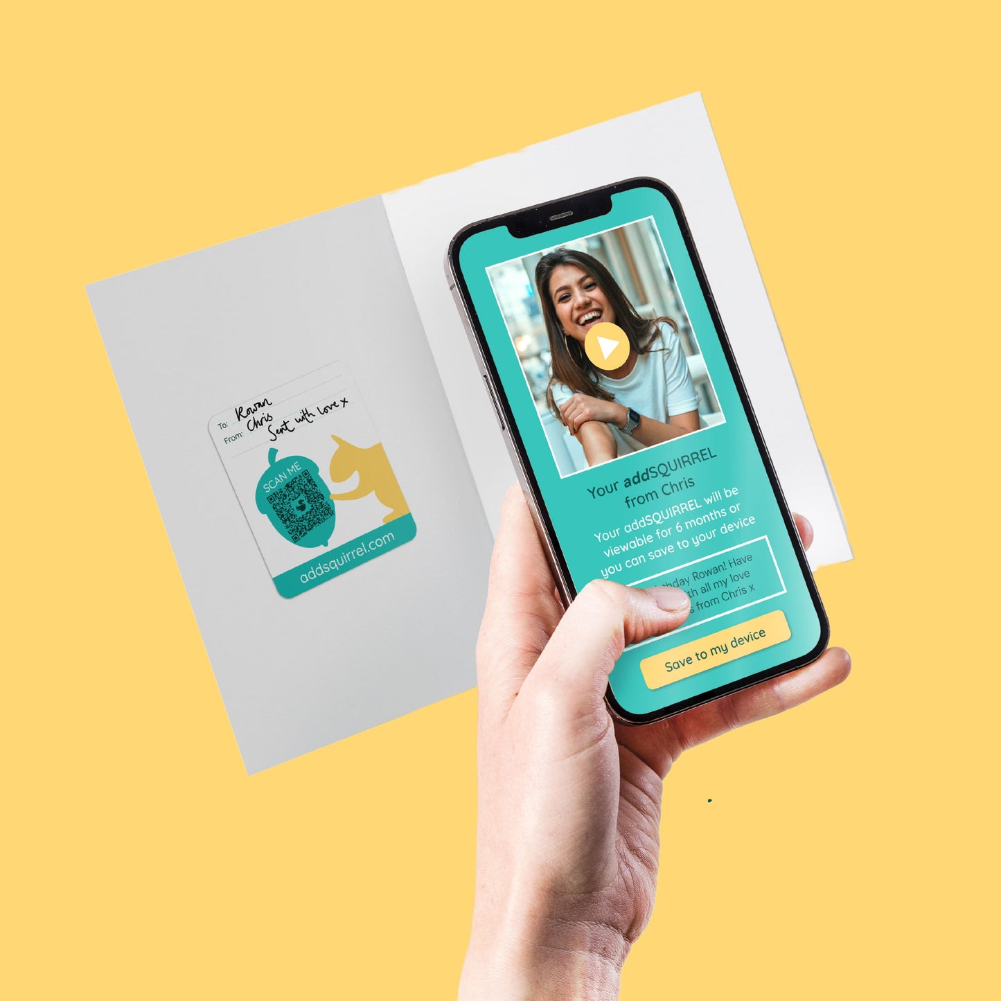 10 pack of addSQUIRREL QR smart stickers