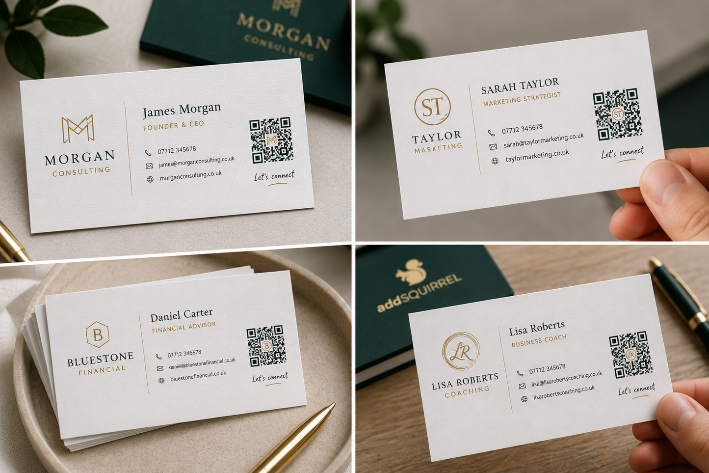 QR codes for business cards
