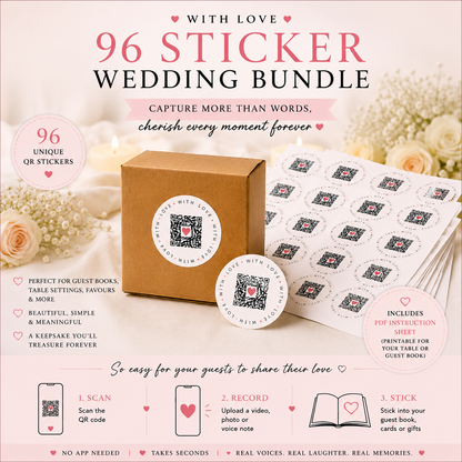 With Love Medium Wedding Bundle - 96 Stickers