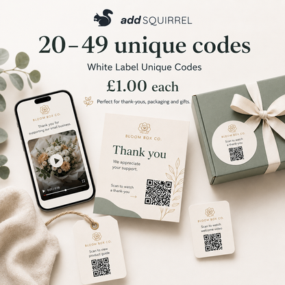 White Label Unique Codes (20-49 codes)