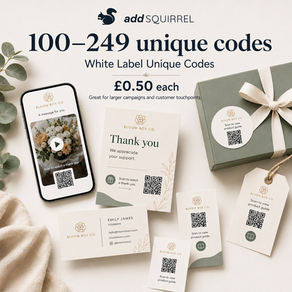 White Label Unique Codes (100-249)