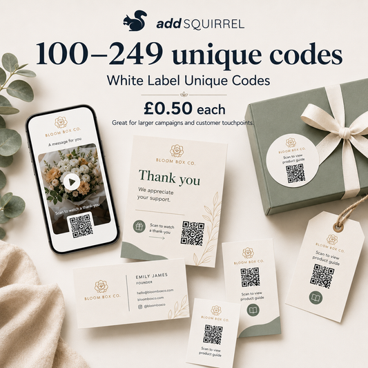 White Label Unique Codes (100-249)