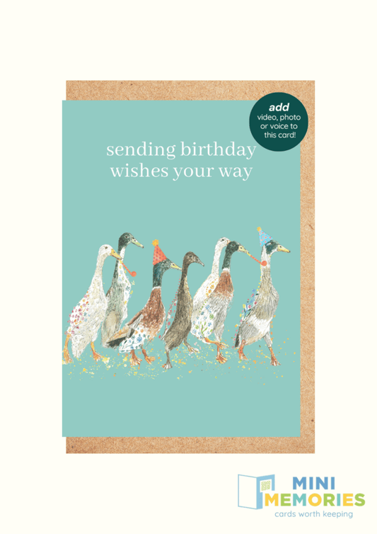 Duck birthday QR Card