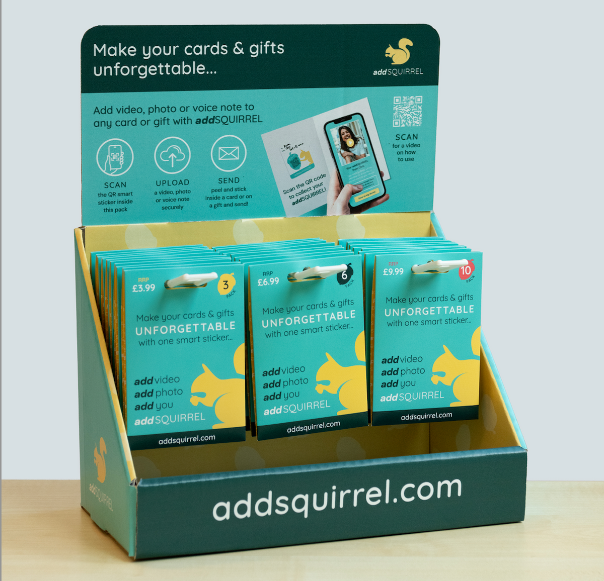 addSQUIRREL Countertop Display – 30 Retail Packs | Offer